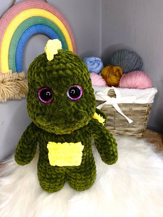 misie i maskotki Maskotka - Smok na szydełku