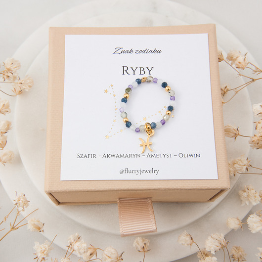 pierścionki złote Pierścionek Znak zodiaku - Ryby - Zodiak