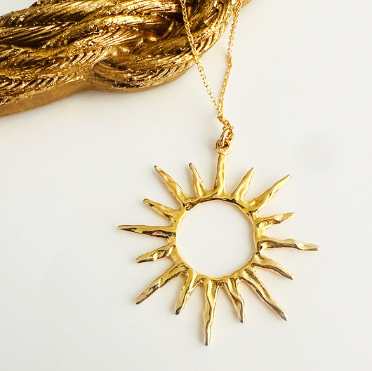 złote naszyjniki NASZYJNIK złote słońce, duże słońce