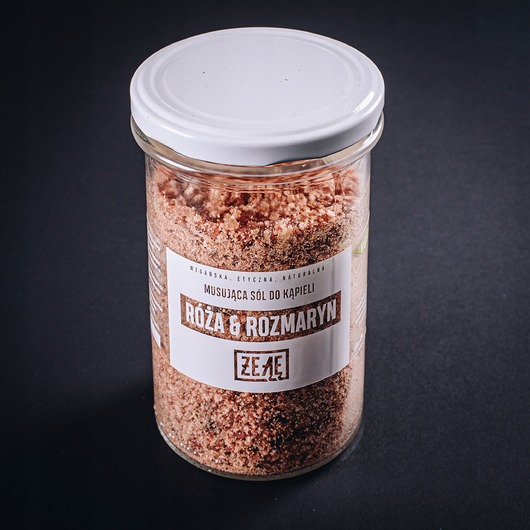 produkty do kąpieli Musująca sól do kąpieli Róża & Rozmaryn ŻE ĄĘ. 400g.