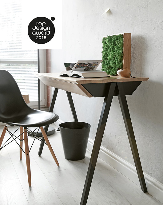 biurka Dębowe biurko vogel S czarne