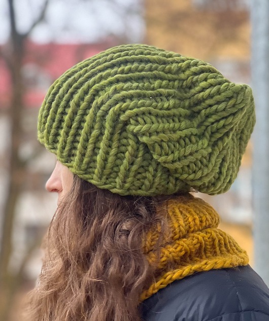czapki damskie Zimowa czapka z wełny peruwiańskiej  i alpaki Lumi zielona