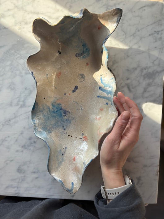 talerze, miski Ceramiczna Rzeźba Ostryga Patera na Owoce Przekąski Modern Farmhouse