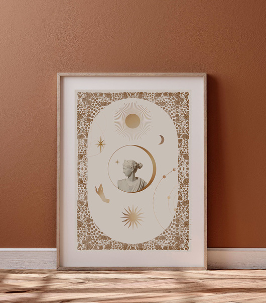 grafiki i ilustracje Plakat Moon&Sun A3