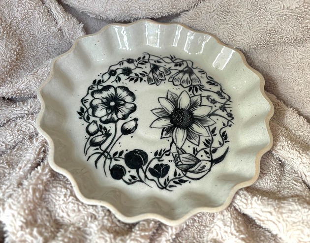 patery i talerze Talerz ceramiczny "Kwietnik"