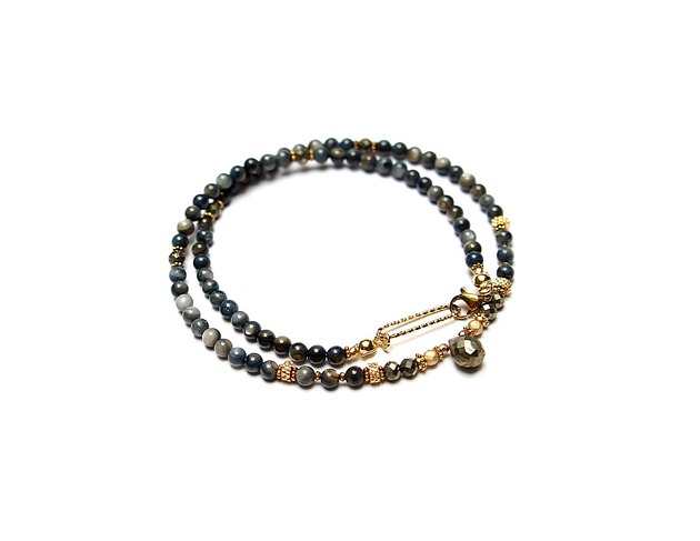 chokery Muszla dark blue /18.11.25/ choker - Szlachetna kolekcja