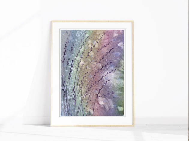 obrazy Oryginalna akwarela. Lawenda A4