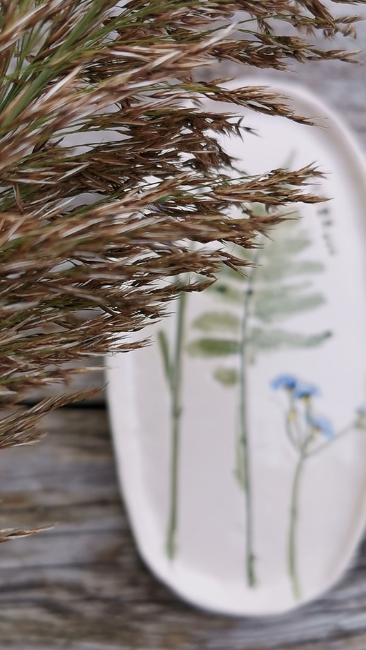 pojemniki na biżuterię Talerz Ceramiczny Zielnik