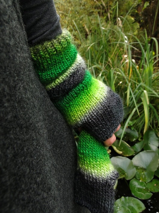 trawa / mitenki agat handmade