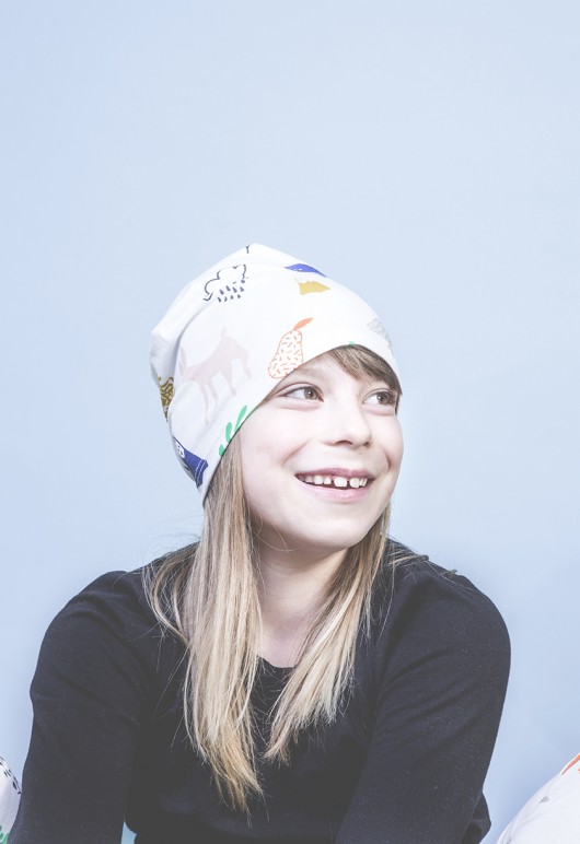 ox BEANIE - summer print  Kółko Krzyżyk