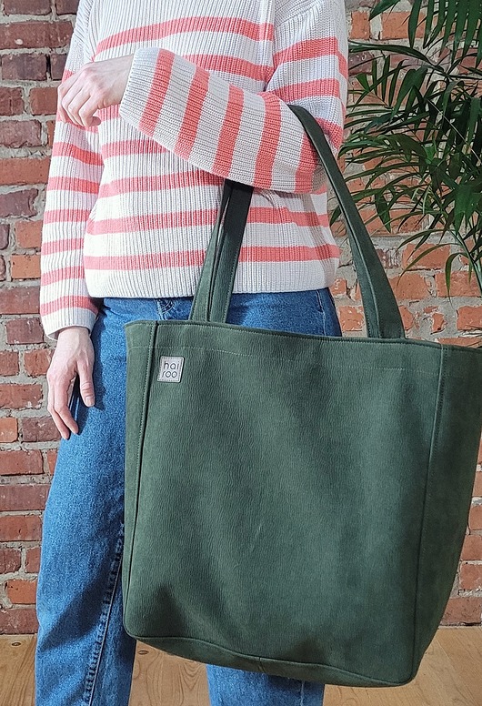 torby na ramię Lazy bag Bukka zielona vegan oversize