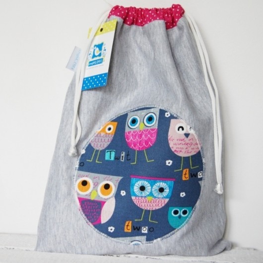 Worek przedszkolaka niemowlaka- Dres- Sowy craftKASIA