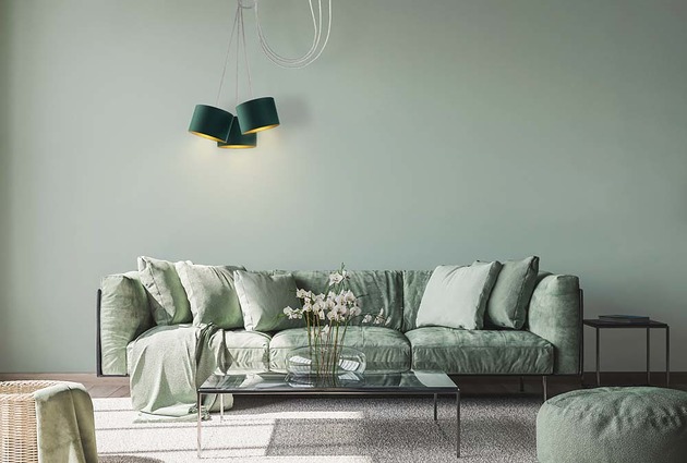 Lampa wisząca WAIKIKI GOLD W3 z abażurem LYSNE