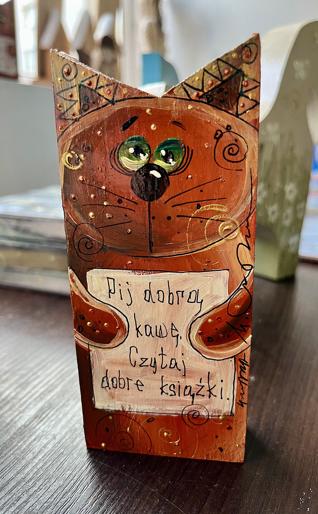 figurki i rzeźby Motywacyjny kotek