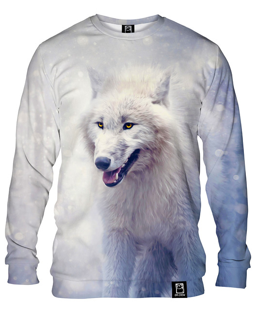 bluzy męskie Bluza Bez Kaptura Męska DR.CROW Winter Wolf