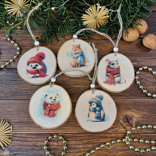 ozdoby choinkowe Zestaw zimowych zawieszek