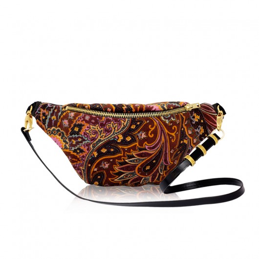 Boho Paisley Sangria - nerka na skórzanym pasku anacomito