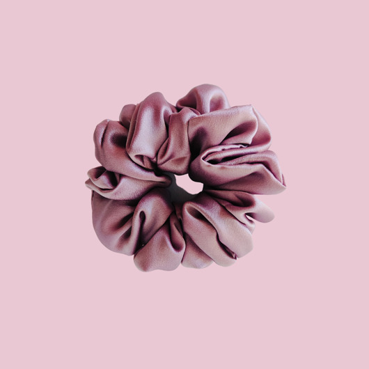 gumki do włosów Gumka jedwabna, scrunchie, frotka lawendowy róż MAXI