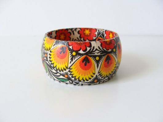 Folklorystyczna bransoletka decoupage PodLupa