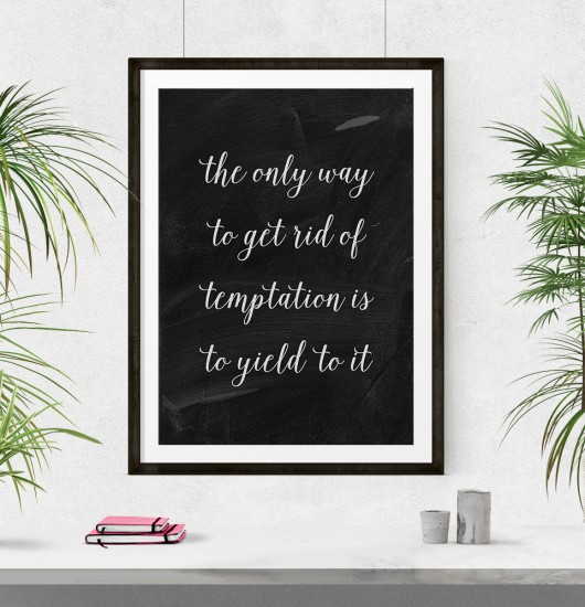 Plakat pokusa cytat Oscar Wilde - A4 wejustlikeprints