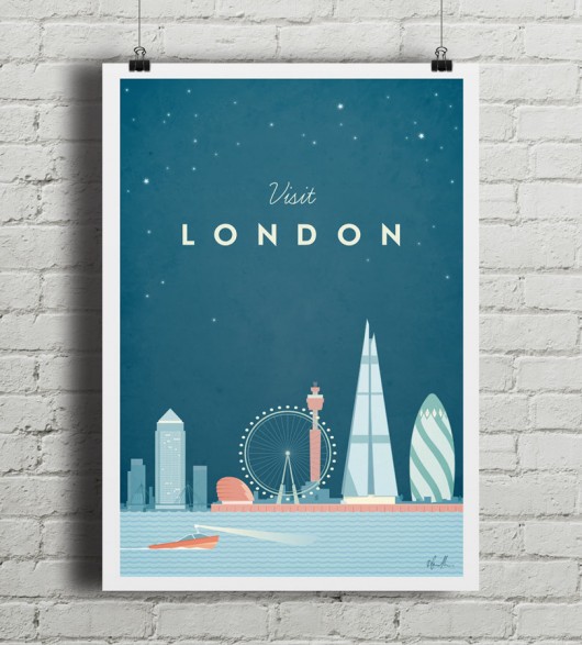 Londyn - vintage plakat minimalmill
