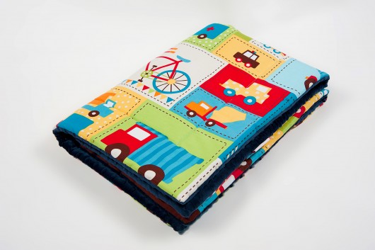 Kocyk przedszkolaka minky - auta - 135x100 Minky and Cotton