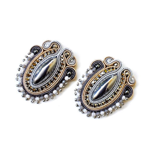 kolczyki soutache Sutaszowe kolczyki BAROKKO