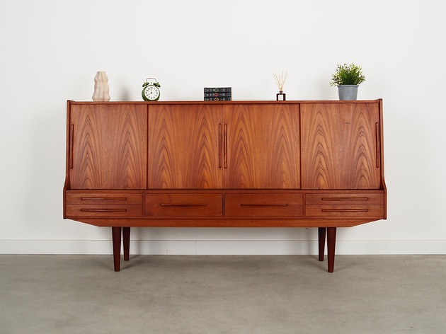 komody Highboard tekowy, duński design, lata 60, produkcja: Dania