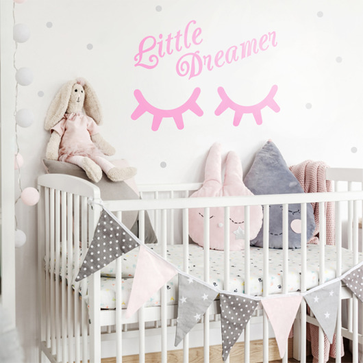 RZĘSY, LITTLE DREAMER naklejki na ścianę 2szt Dekoracjan