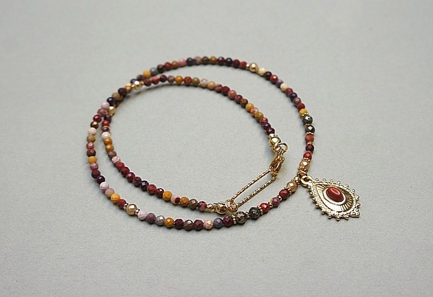 chokery Jaspis Mokait vol. 3 /24.09.24 choker/ - Szlachetna kolekcja