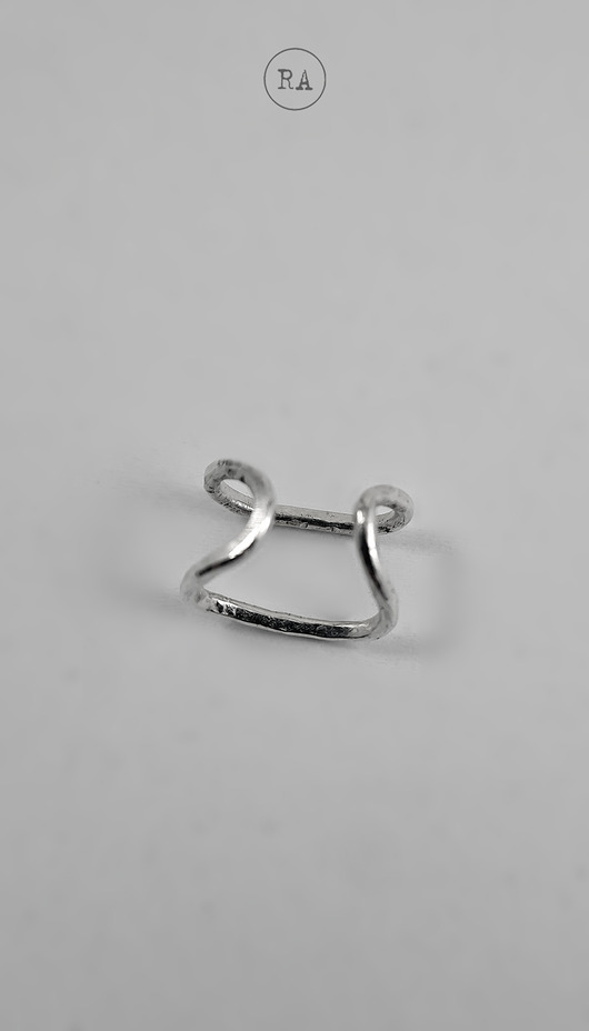 nausznice Nausznica na ucho srebro DOUBLE