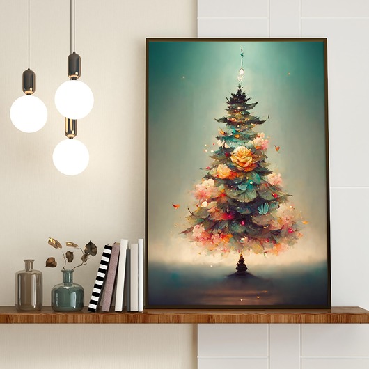 plakaty Plakat Kolorowa Choinka