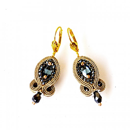 kolczyki soutache Sutaszowe kolczyki INDIGO