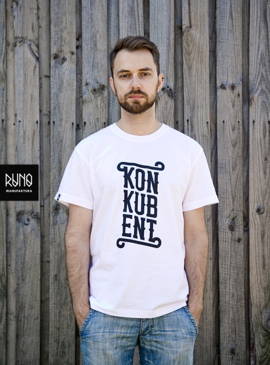 T-shirt KONKUBENT (biały) RUNO