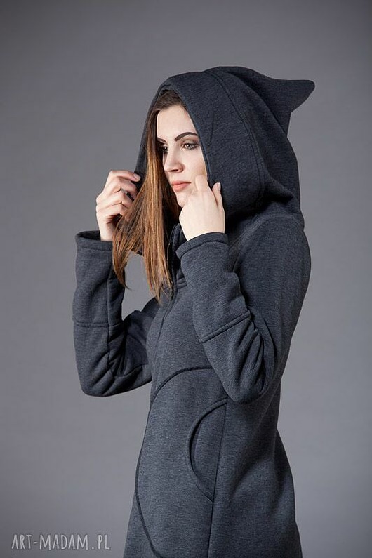 bluza z kapturem damska Bluza damska,długa bluza z kapturem