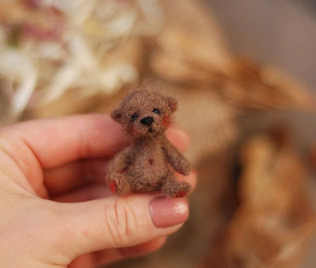 misie i maskotki Miś Miniaturka- Beżowy