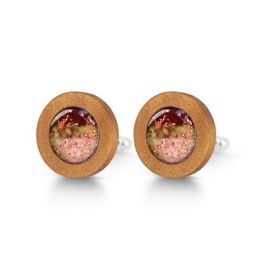 spinki do mankietów Lato - drewniane spinki do mankietów