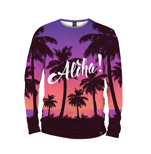 bluzy męskie Koszulka Longsleeve Męska DR.CROW Aloha!