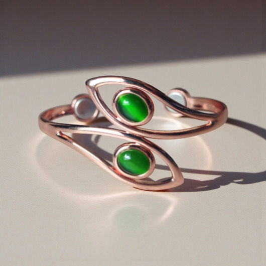 bransoletki z kamieni naturalnych Bransoletka magnetyczna podwójny jadeit