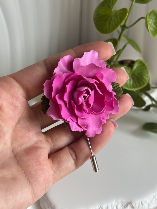 broszki Broszka Róża Fuksjowa 