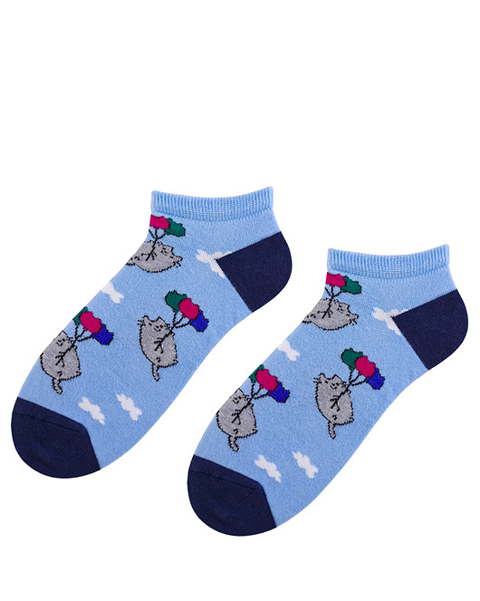 Skarpetki damskie kot z balonem Popsox