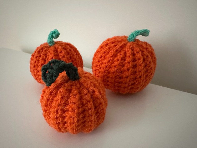 dodatki - różne Dynia ozdobna handmade, pomarańczowe, 3 sztuki