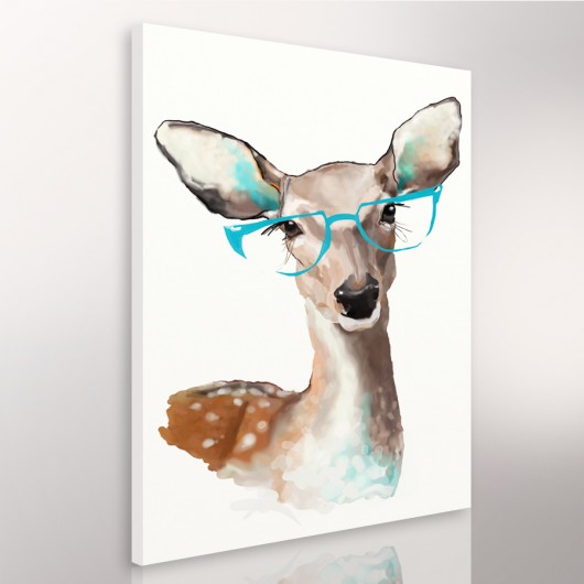 OBRAZ NA PŁÓTNIE -  70x100 HIPSTERKA LUdesign gallery