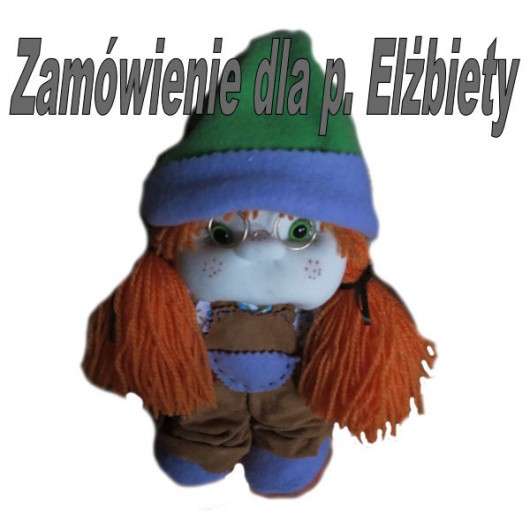 Zamówienie dla p. Elżbiety- skrzat  handmadowo