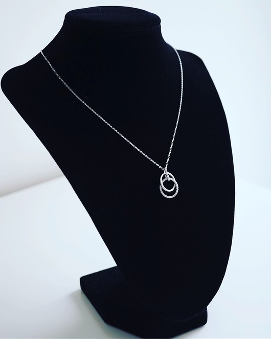 Srebrny naszyjnik z dwoma kółkami pr.925 VENA Jewellery