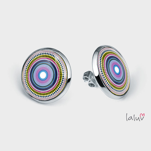 Kolczyki sztyfty LOVE MANDALA laluv