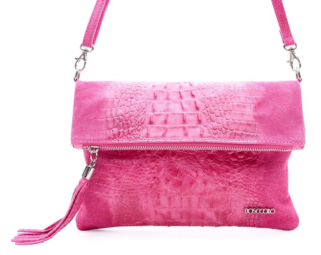 kopertówki Torebka skórzana na ramię - kopertówka (6616)