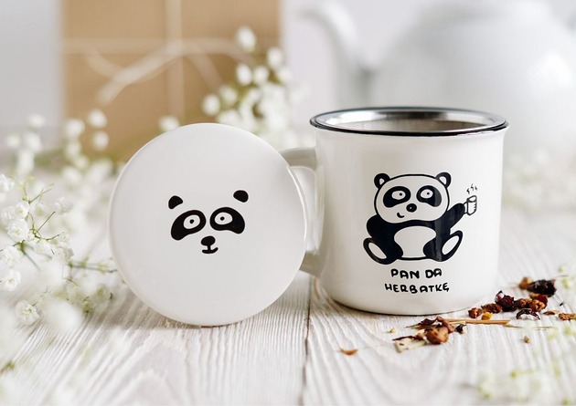 kubki Kubek Zaparzacz PanDa Herbatkę