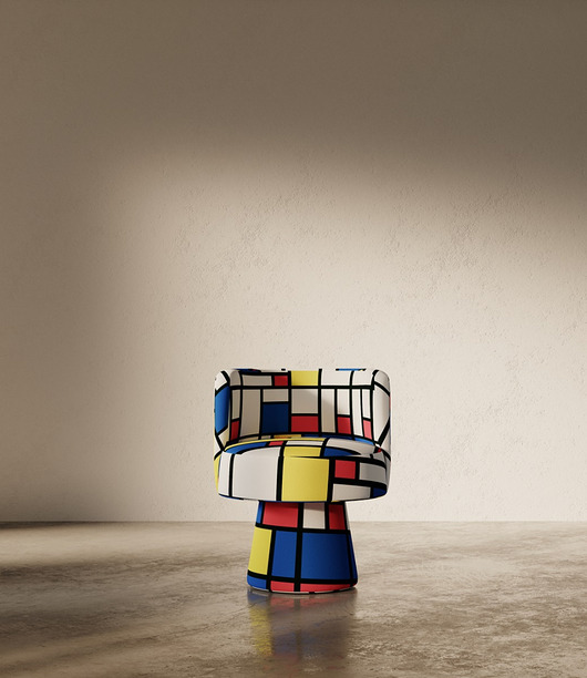 fotele Fotel obrotowy DE STIJL PATERN