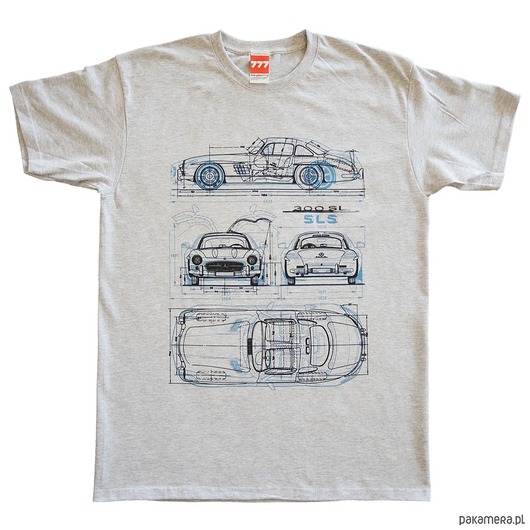 koszulka MERCEDES GULLWING GRAY tshirt 777 Tshirts